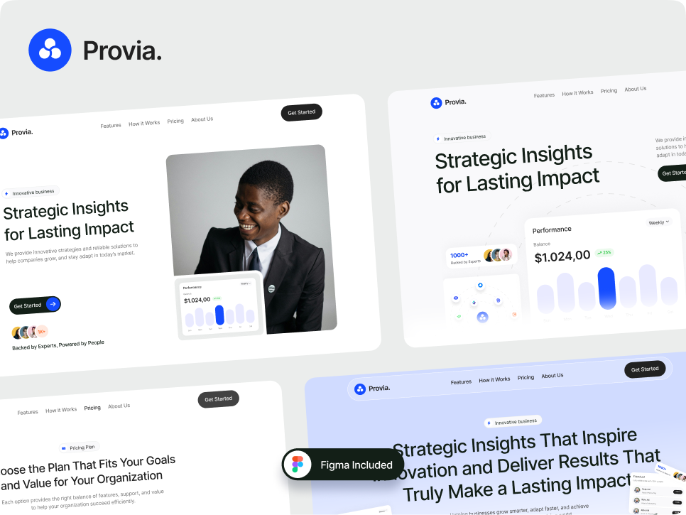 Provia website template preview